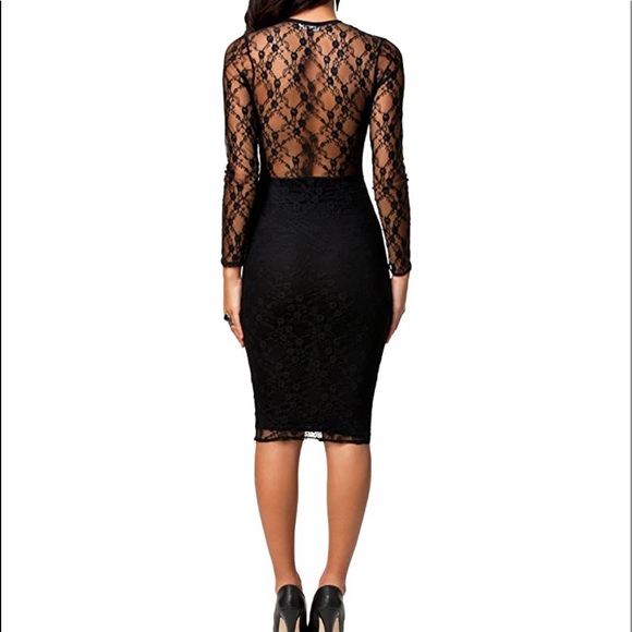 Fits 6-8 All over lace V neck lace back midi - Picture 5 of 8